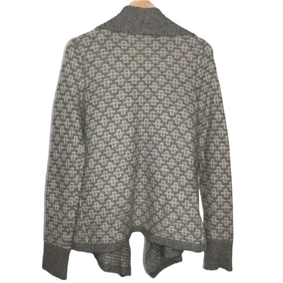LOFT CHUNKY WOOL/MOHAIR DRAPED OPEN FRONT CARDIGAN M Luxury Sustainable Capsule - Picture 2 of 9
